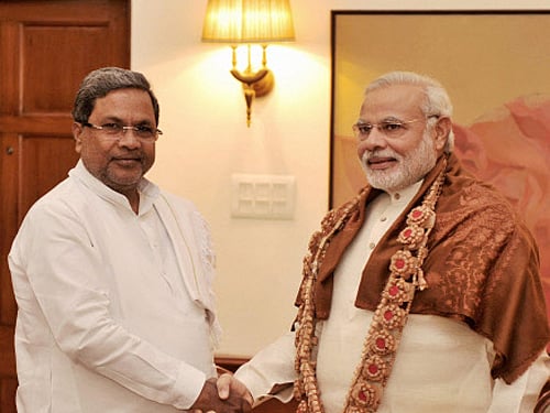 A delegation led by Karnataka Chief Minister Siddaramaiah met the prime minister here at his Parliament office, Modi reportedly said that the NDA government has never taken any decision to set up the CMB and that wrong information has appeared in the media. PTI photo
