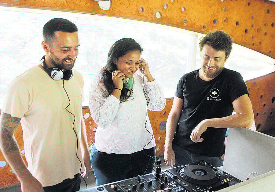 Innovative: DJ Paul (left) and DJ Matty (right) during the workshop