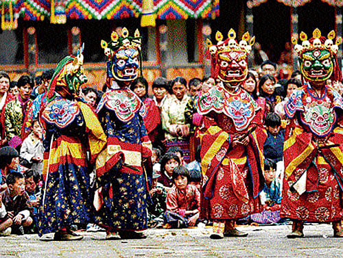 The sound of Chams and trumpets was reverberating in the air.  DH photo