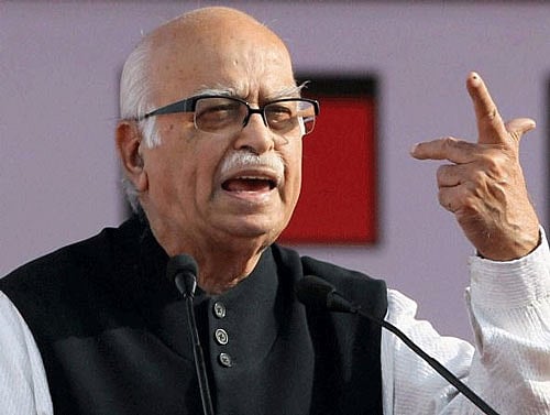 BJP veteran L K Advani today met party colleague Yashwant Sinha in jail here and asked him to secure bail and lead the party in the Jharkhand Assembly elections later this year, describing him as the "right person" for the chief minister's post. PTI file photo