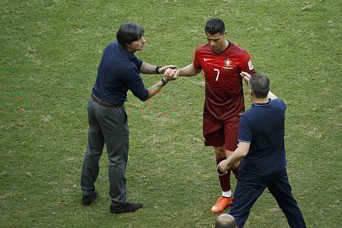 Cristiano Ronaldo -- constantly paired against Messi in the debate over the world's best player continued his miserable World Cup form. Reuters photo