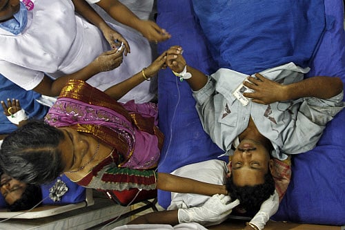 An ordnance factory worker is struggling for life after a friend played a practical joke on him. He filled compressed air into the worker's intestine through his rectum by a high-power compressor, police said Saturday. PTI file photo for representation only