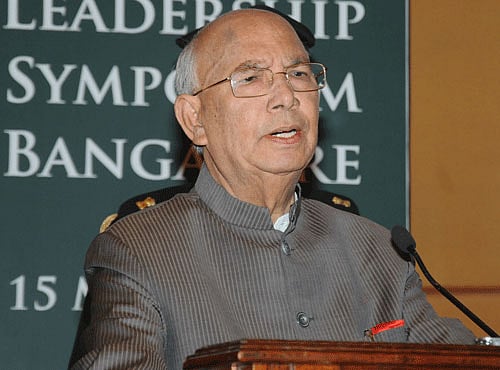 A file photo of Governor H R Bhardwaj. DH