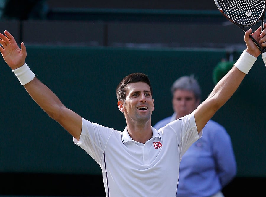 Novak Djokovic won his second Wimbledon title and seventh career major with a 6-7 (7/9), 6-4, 7-6 (7/4), 5-7, 6-4 victory over Roger Federer Sunday, shattering the Swiss star's dream of a record eighth triumph in a titanic struggle. Reuters photo