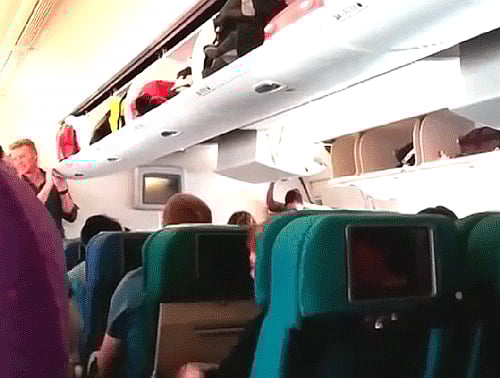 A screenshot of the Instagram video posted by Malaysian passenger Md Ali Md Salim.