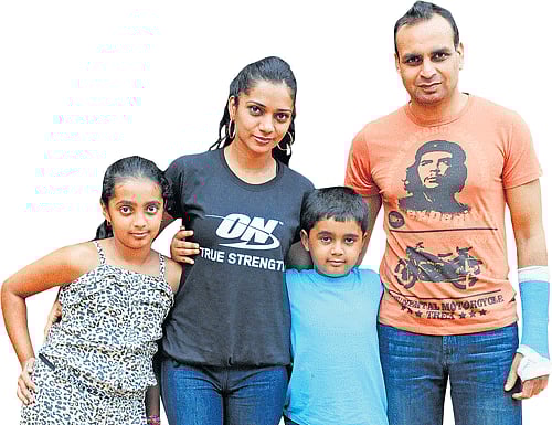 supportive :(From left) Sanchali, Sonali, Shaurya and Sanjay. DH Photo by SK Dinesh