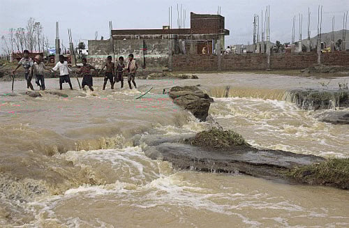 About 10,000 people were evacuated and moved to safer places Tuesday after the Baitarani river breached its embankment following heavy rain in Odisha's Jajpur district. Reuters  file photo for representational purpose only