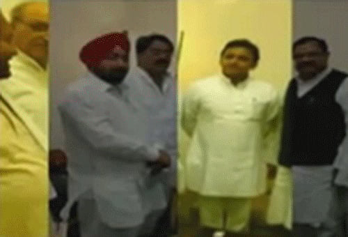 The photo was posted on the website of a Hindi news daily. It was said to be dated April and lifted from the account of a Samajwadi Party leader on the social networking site. Screen grab