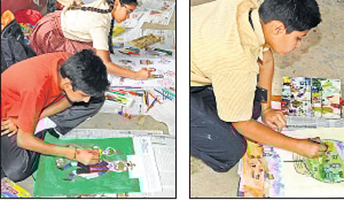 A total of 180 students from 90 schools participated in the painting competition organised by DHiE at Bal Bhavan, Cubbon Park on Thursday. DH Photo