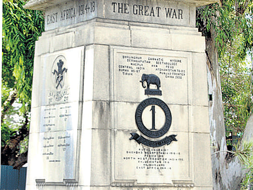 The war memorial in Bangalore.