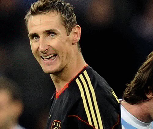 Having achieved his dream of winning the World Cup, German Miroslav Klose announced his retirement from international football on Monday. AP file photo