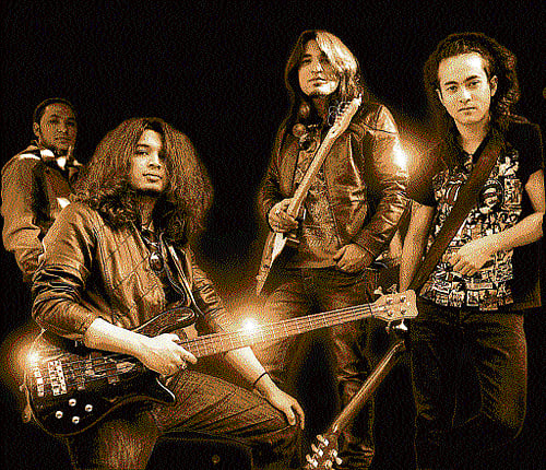 Blazing: Members of 'Girish and The Chronicles.'