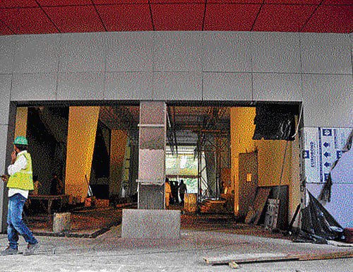 Almost done: A shopping arcade with retail shops and restaurants will come up at the  station. DH Photo