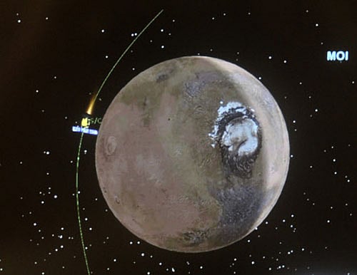 Ahead of Indias Mars orbiters scheduled rendezvous with the red planet on September 24, ISRO is all set for the crucial fourth trajectory correction manoeuvre and test fire of the main liquid engine on the spacecraft tomorrow. DH file photo
