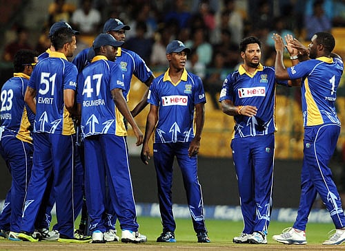 Registering their first points of the competition in the final league game, Barbados Tridents managed an edgy six-wicket consolation win against Northern Knights in a rain-reduced Oppo Champions League Twenty20, here today. DH file photo