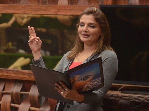 A screengrab of Deepshikha Nagpal  in Bog Boss. Courtesy Colours