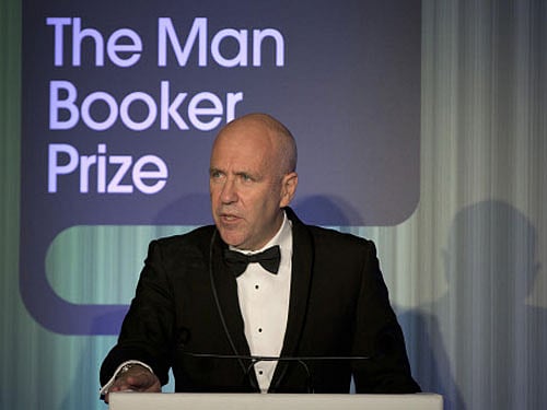 Australian author Richard Flanagan, who wrote 'The Narrow Road to the Deep North', speaks after winning the 2014 Man Booker Prize for Fiction at the Guildhall in London. Reuters photo