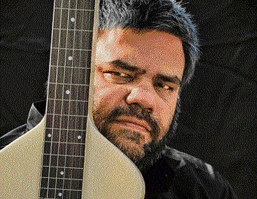 Tapping new space : Instrumentalist Prakash Sontakke. photo by Sridhar Murthy