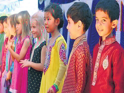 International students in their ethnic best.. DH Photo