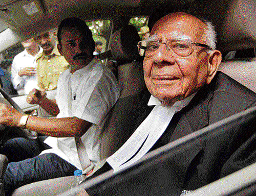 Ram Jethmalani, who raked up the black money issue in the Supreme Court, today accused the Narendra Modi government of 'resiling and even going back' on the stand taken by UPA regime for disclosing all information and documents supplied by Germany on unaccounted money parked by Indians in Liechtenstein Bank. DH file photo