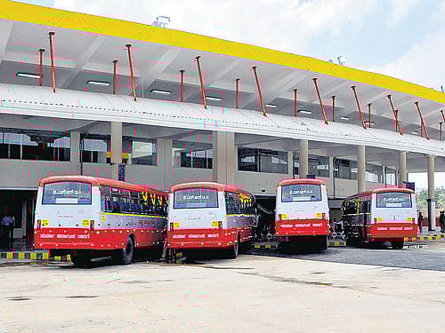 The KSRTC recently shifted some of its schedules to the newly constructed Peenya satellite terminal. dh file photo