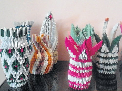 A view of her creations.