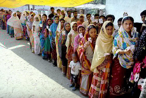 Once known for the presence of local and foreign militants, Saloora, a village in central Kashmir's Ganderbal district today made history when people in large numbers came out to vote and became a part of the change they wanted to see. PTI File Photo For Representation Purpose Only