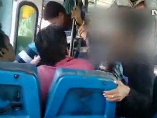 The Haryana Police is drawing flak for not being able to take any action after an incident of two sisters courageously taking on three youths, harassing them in a state transport bus while other passengers remained mute spectators, has come to light in Rohtak town. sCREEN GRAB