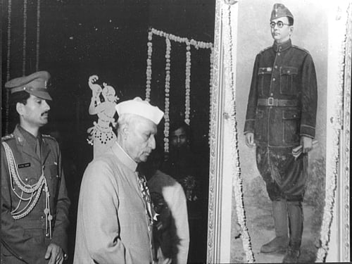 Subhash Chandra Bose, a revolutionary; Jawaharlal Nehru, the quintessential democrat. Could the twain ever meet?  DH file photo