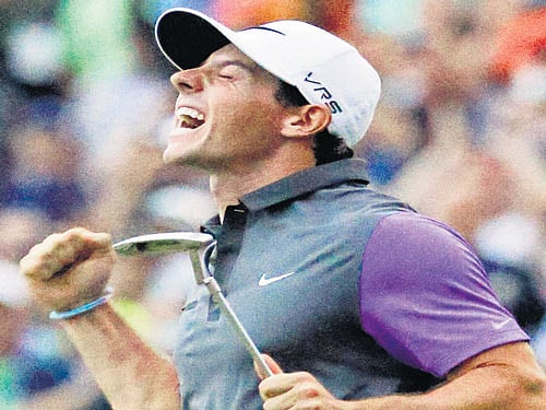 roar of success: Rory McIlroy came up with some spectacular performances.