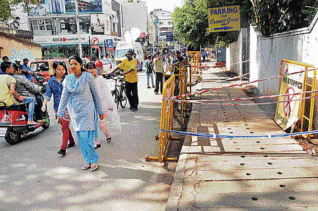 The Church Street, which was closed after Sunday's blast, is opened to public on Tuesday. DH photo