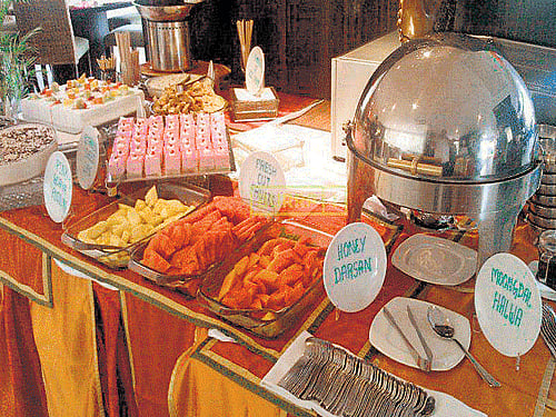 A view of the buffet.