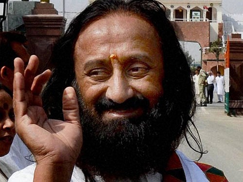 Significant portions of Hirani's latest directorial, which has seen a string of controversies, have been shot at Ravi Shankar's Art of Living Foundation ashram in Bengaluru. PTI File Photo.