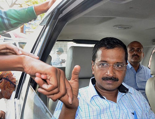 Election Commission sent notice to Arvind Kejriwal to explain his comments for asking people to take bribe for voting.PTI File Photo