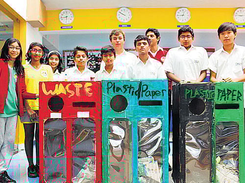 organised Students with their creations.