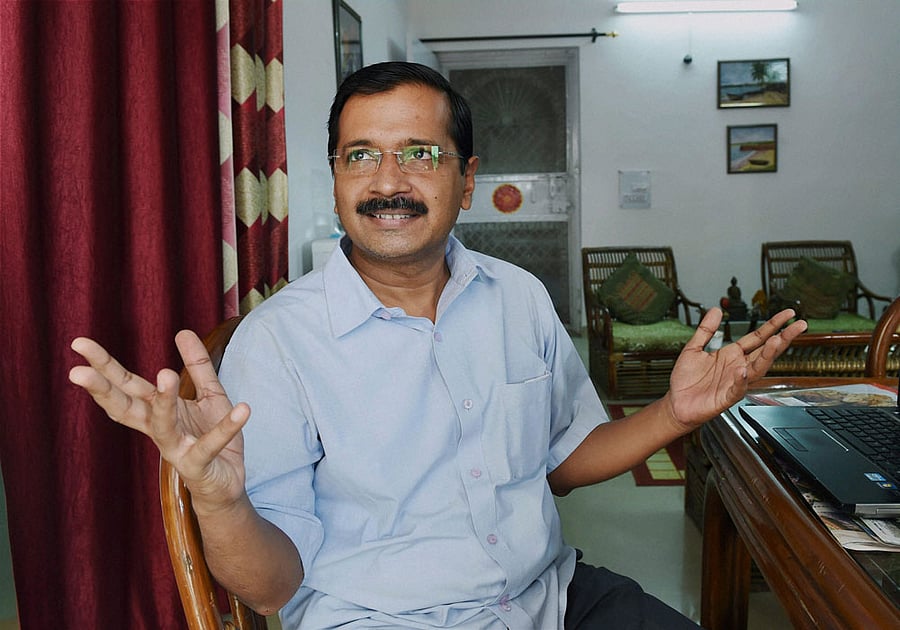 Kejriwal, seeking to defend his comment asking Delhi voters to accept money from political parties but not to vote for them.PTI File Photo