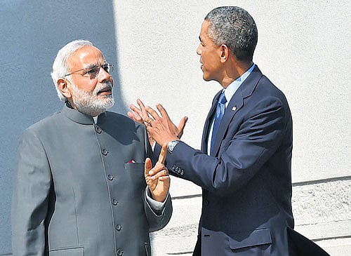 Prime Minister Narendra Modi and American President Barack Obama will on Sunday try to thrash out differences over a proposed