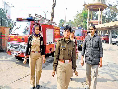 Women firefighters in Rajasthan. Arvind Sharma