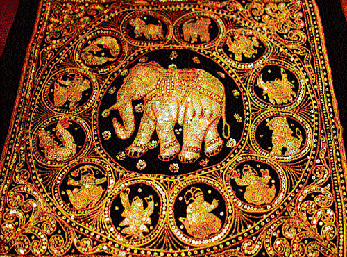 Collector's item An exquisitely-crafted wall hanging with an elephant motif.
