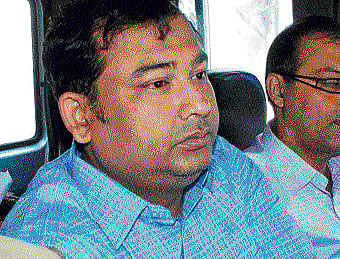 Shibaji Panja being produced at a court in West Bengal on Sunday. PTI