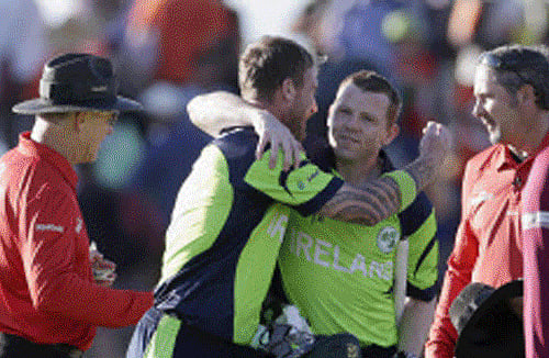 Invited to bat, UAE scored a challenging 278 for nine against Ireland in a Pool B cricket World Cup match, here today.