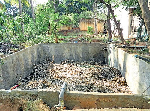 WEALTHYWASTE:  Biodigester plant in Shankrappa's farm. PHOTOS BY AUTHOR