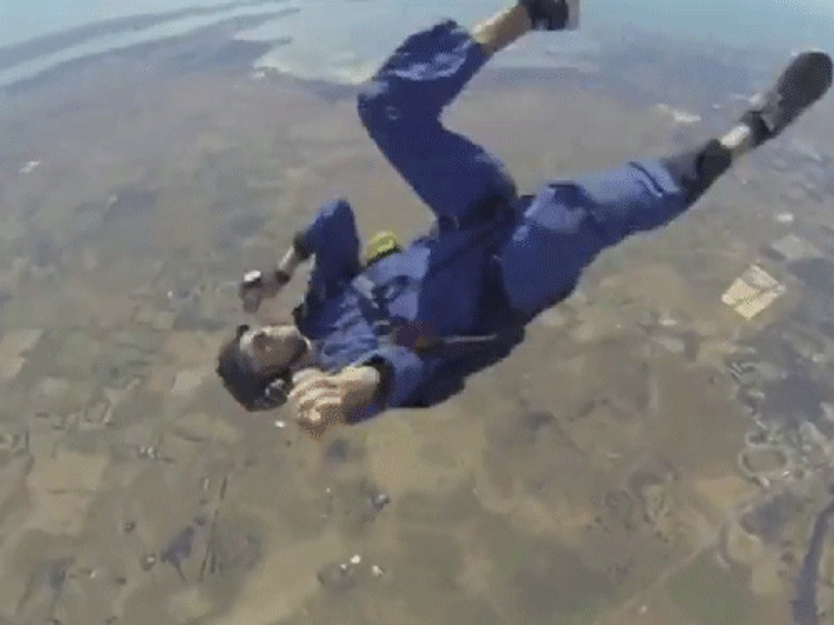 Skydiver Rescued Australian skydiver rescued during mid-air seizure
