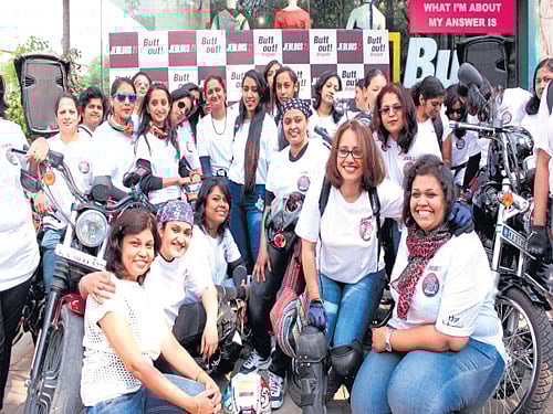 bonding The members of 'Bikerni'.