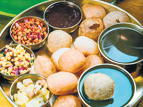 eclectic DIY Gol gappa thali.