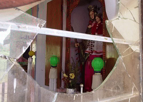 Six persons allegedly involved in vandalising a cathedral premises and a Catholic school, where people had gathered for a religious convention, were arrested in the wee hours today. File DH Image for representation only