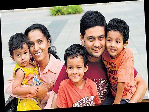 warm (From left) Iresh, Vishaka, Ishaan, Nakul and Inesh.