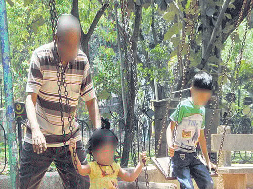 disconnected Lack of enough interaction with family members, including grandchildren, is leaving many elders depressed. DH photo by BK Janardhan