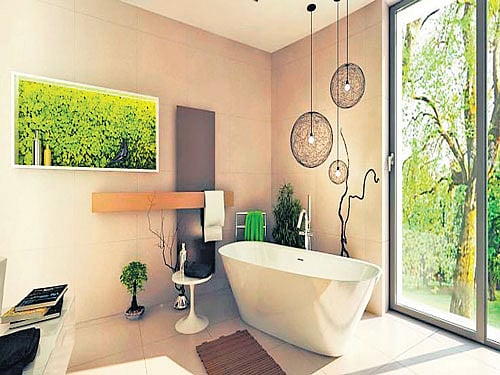 pretty accessories Combine coloured moss tiles for an enchanting appeal.  photos courtesy: studio creo