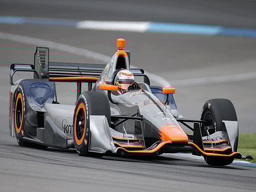 Stefano Coletti, of Monaco, steers his car during a warm up session before the Grand Prix of Indianapolis auto race at the Indianapolis Motor Speedway in Indianapolis. ap photo
